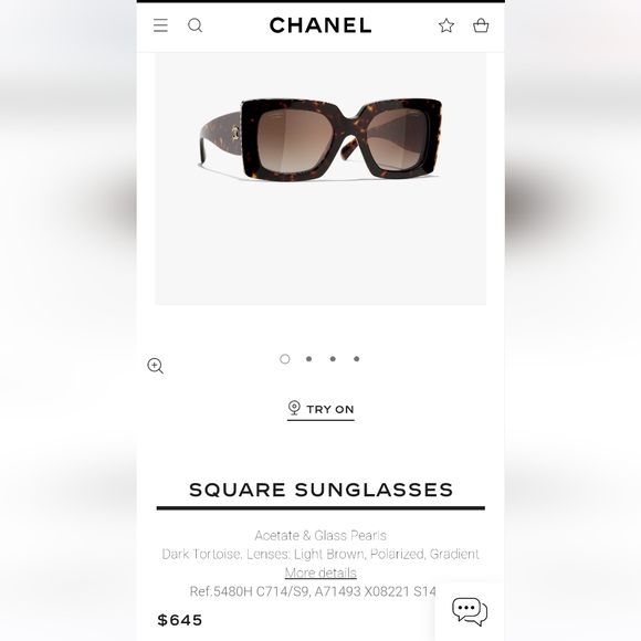Women's Chanel Sunglasses - Picture 1 of 6